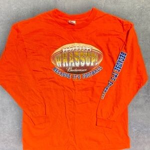 Budweiser Orange Football Long Sleeve Tee